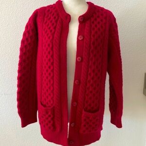 Aran Crafts Merino Cable Knit Cardigan